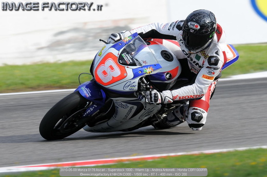 2010-05-09 Monza 0178 Ascari - Superstock 1000 - Warm Up - Andrea Antonelli - Honda CBR1000RR